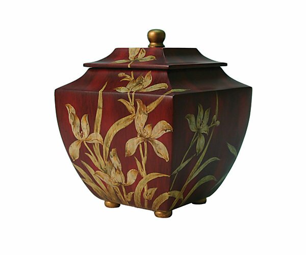 Floral Orchid Burgundy Full Size